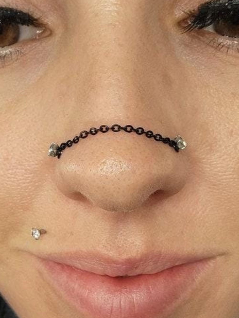 ⭐ NWT Handmade Black Titanium Nose Chain Nose Ring Connector